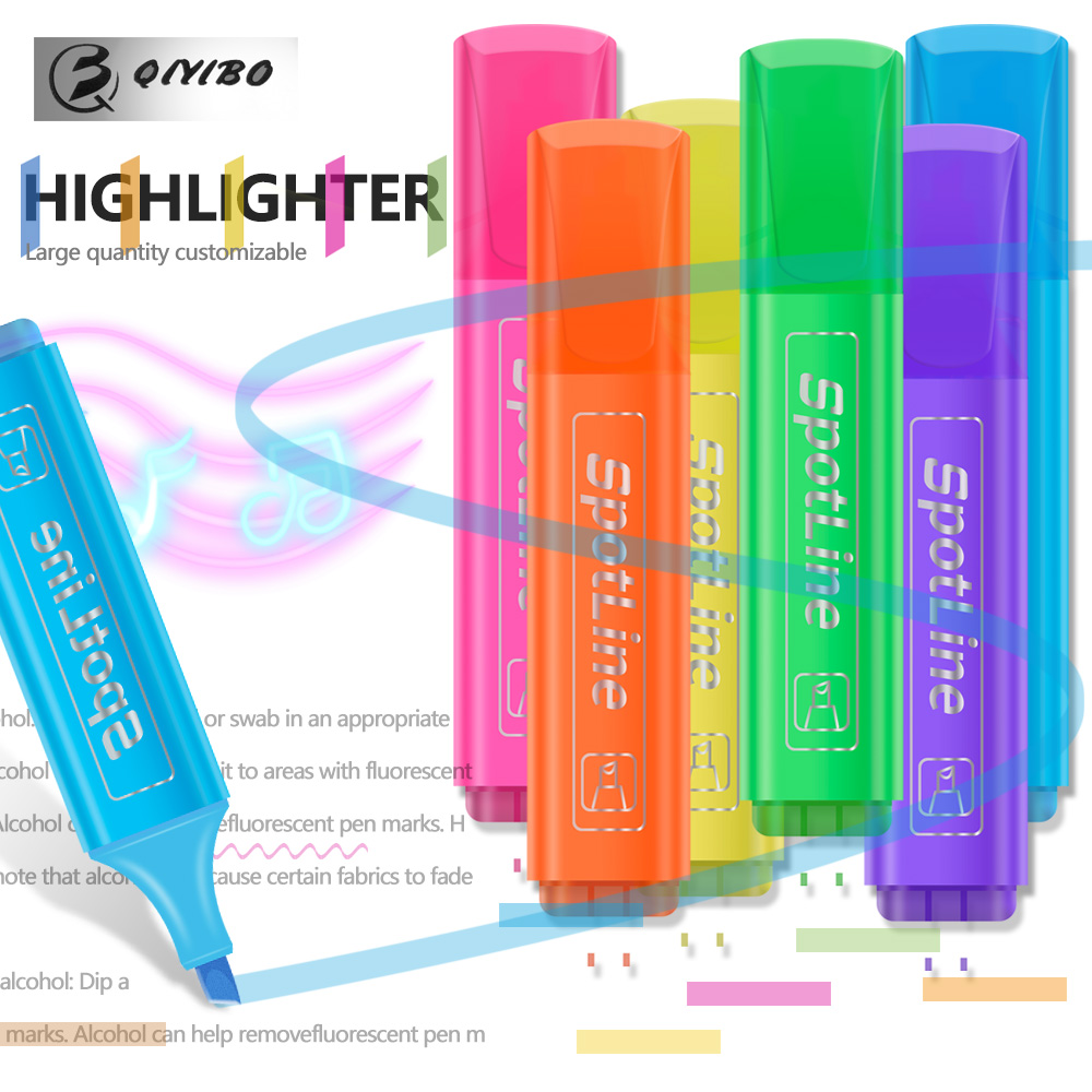 Pastel Highlighter Set Double Ended - 4/6 buah/set Pastel Flat kepala tunggal