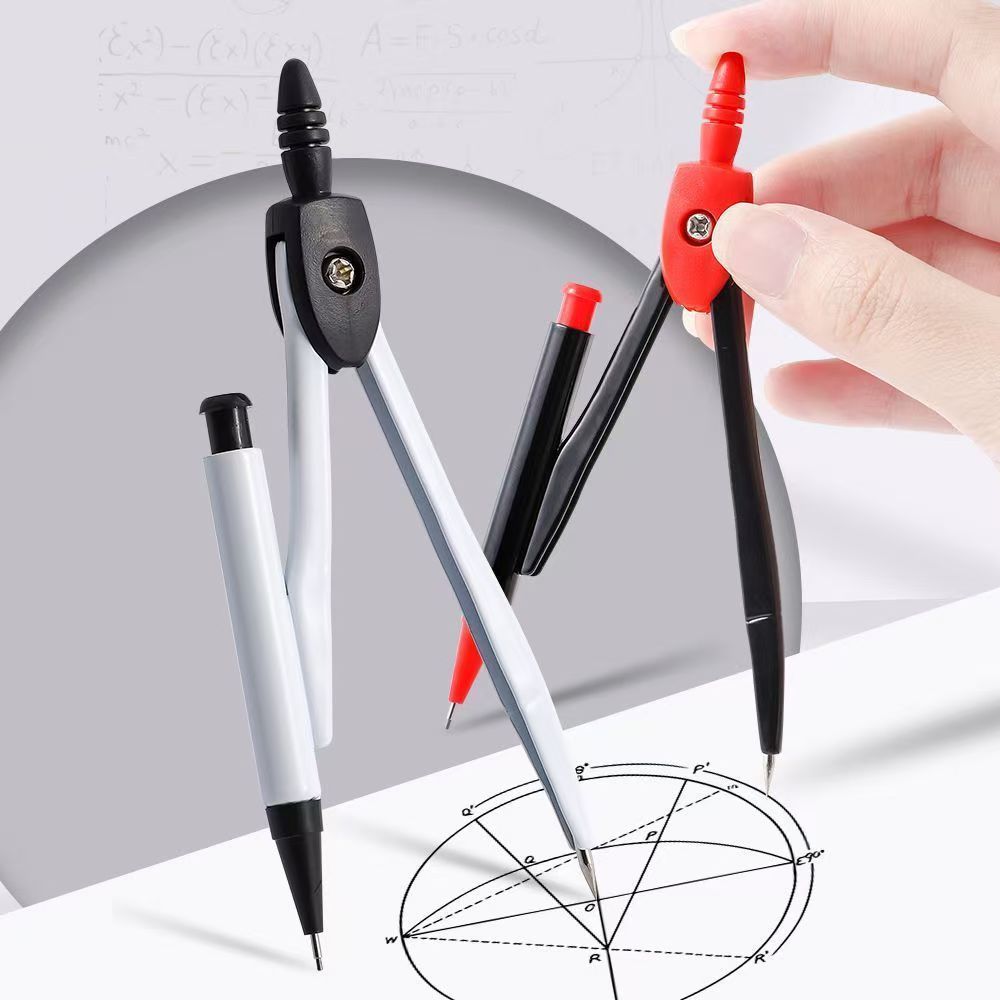 Math Geometry Set With Compass - Set Alat Tulis Geometri Profesional dengan