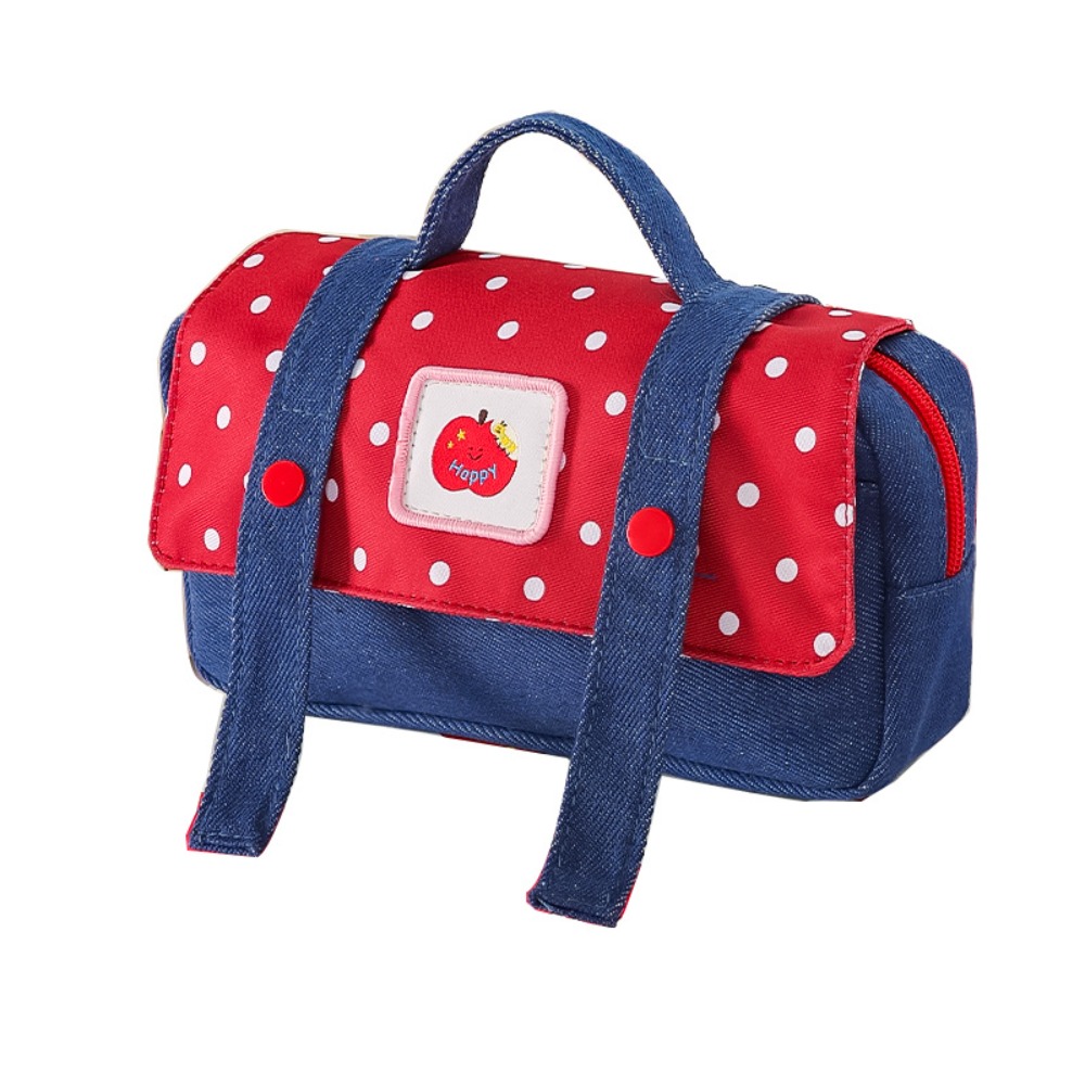 Aesthetic Large Pencil Case Pouch - Tempat Pensil Denim Fruit Cowboy Motif