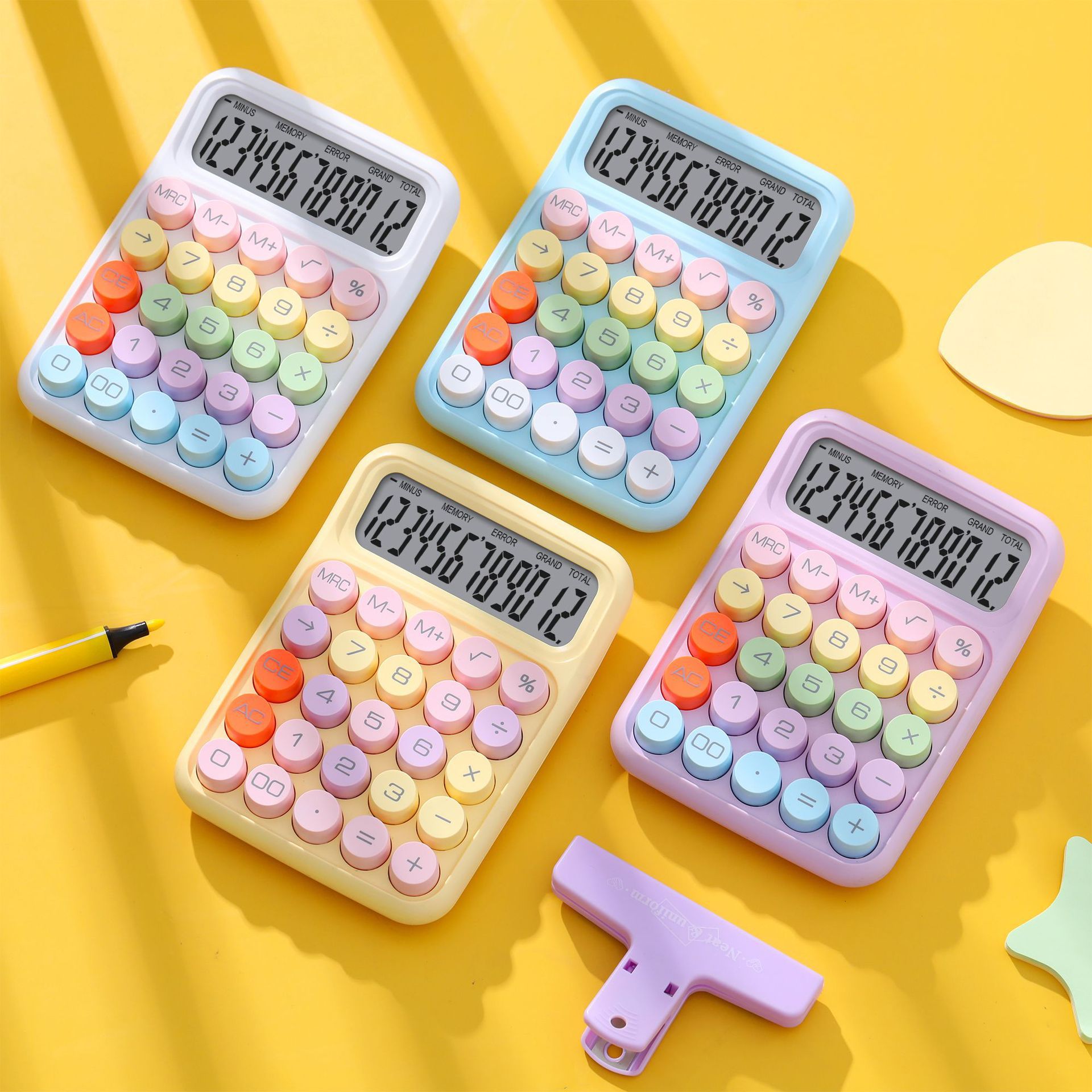Scientific Calculator For Secondary School - Kalkulator Keyboard Kantor 12 Digit Tombol