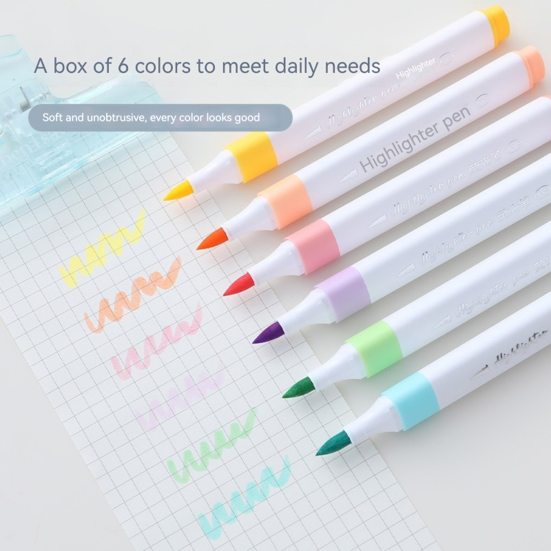 Set pena Highlighter warna Pas - Pastel Highlighter Set Double Ended ulasan dan harga