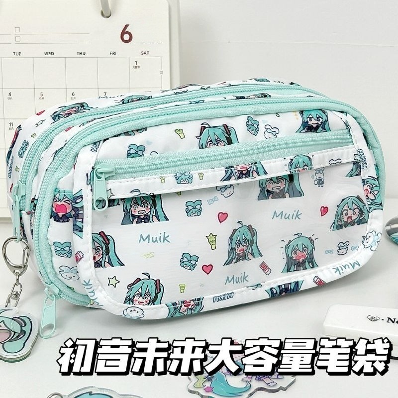 Tas Pensil Hatsune Miku, Desai - Aesthetic Large Pencil Case Pouch ulasan dan harga