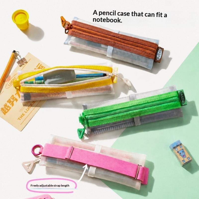 Kantong Pensil Jaring Transpar - Clear Mesh Pencil Pouch For Exam ulasan dan harga