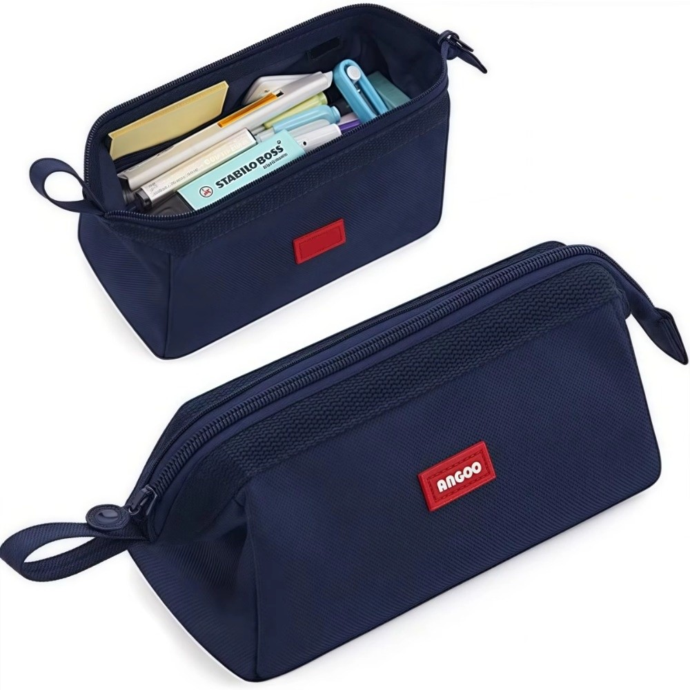 Kantong Pensil Kanvas Kain Oxf - Aesthetic Large Pencil Case Pouch ulasan dan harga